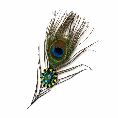 Broszka Pawie pióro